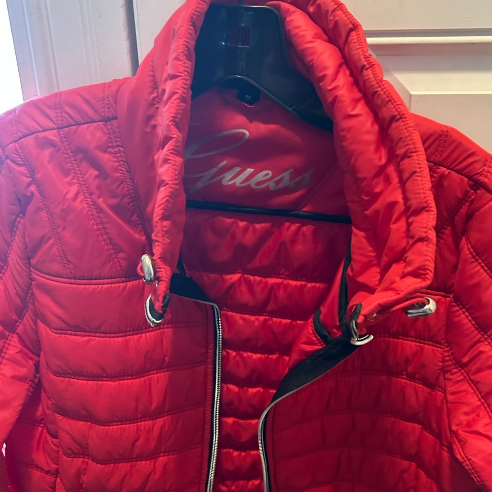 Guess Women’s Red Size M Puffer Jacket - Picture 6 of 8